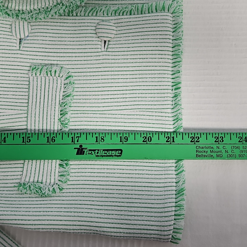 Preston & York Judith Boucle Tweed Round Neck Jacket: Green/White Stripe:Size- 8 - Picture 14 of 14